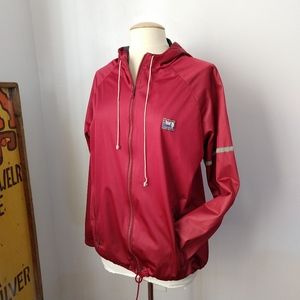Vintage Unisex Burgundy Windbreaker